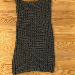 Grey Turtleneck Scarf